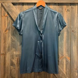 THEORY Silk Button Down Shirt